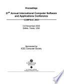 27th Annual International Computer Software and Applications Conference