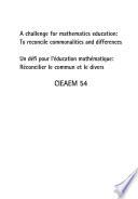 A Challenge for Mathematics Education