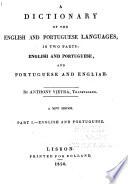 A dictionary of the English and Portuguese languages