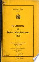 A Directory of Maine Manufacturers