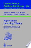 Algorithmic Learning Theory