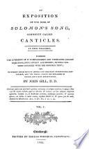 An Exposition of the Book of Solomon's Song, Commonly Called Canticles