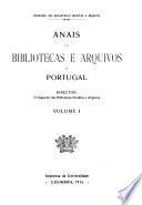 Anais das bibliotecas e arquivos de Portugal