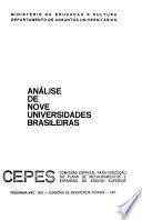 Análise de nove universidades brasileiras