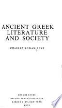 Ancient Greek Literature and Society