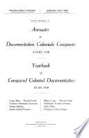 Annuaire de documentation coloniale comparée