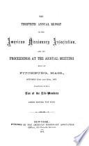 Annual Report of the American Missionary Association