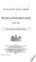 Annual Report of the Local Government Board