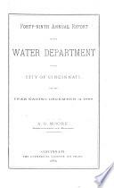 Annual Report of the Water Department of City of Cincinnati for the Year Ending ...