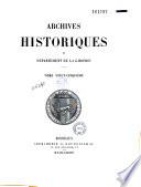 Archives historiques du département de la Gironde