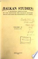 Balkan Studies