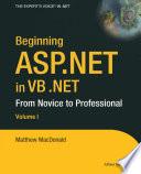 Beginning ASP.NET in VB .NET