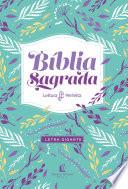 Bíblia NVI, Couro Soft, Flores, Letra Gigante, Leitura Perfeita