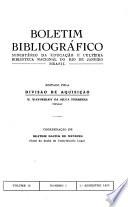 Boletim bibliographico da Biblioteca Nacional do Rio de Janeiro