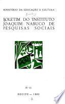 Boletim do Instituto Joaquim Nabuco de Pesquisas Sociais