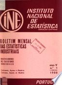 Boletim mensal das estatísticas industriais: Continente Açores e Madeira