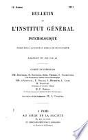 Bulletin de l'Institut général psychologique