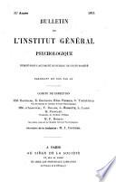 Bulletin de l'Institut psychologique international