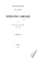Bulletin de la Société de législation comparée