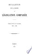 Bulletin de la Société de législation comparée
