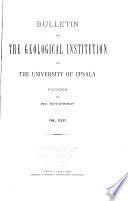 Bulletin of the Geological Institution of the University of Upsala