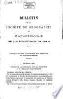 Bulletin trimestriel de géographie et d'archéologie