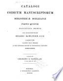 Catalogi codicum manuscriptorum Bibliotecae Bodleianae