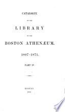 Catalogue ... 1807-1871