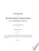 Catalogue des manuscrtits espagnols
