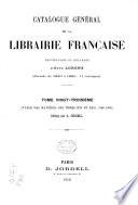 Catalogue général de la librairie française