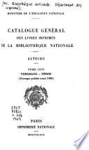 Catalogue général des livres imprimés: auteurs - collectivités-auteurs - anonymes, 1960-1964