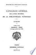 Catalogue général des livres imprimés de la Bibliothèque nationale
