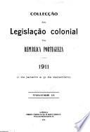 Collecção da legislação colonial da República portuguesa