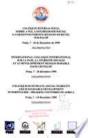 Colloquium on Peace, Social Stability and Sustainable Development in Portuguese-Speaking Countries of Africa