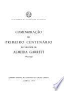Comemoràção do primeiro centenário do visconde de Almeida Garrett, 1854-1954