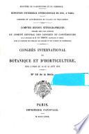Congrès international de botanique et d'horticulture, tenu à Paris du 16 au 24 août 1878