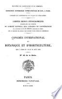 Congrès international de botanique et d'horticulture, tenu à Paris du 16 au 24 Aout 1878