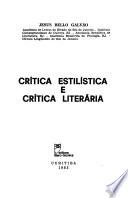 Crítica estilística e crítica literária
