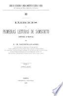 Curso de litteratura e lingua sãoskritica classica e vedica: Exercicios e primeiras leituras de sámscrito: t. 1. Gramática e antolojía. t. 2. Vocabulário e notas