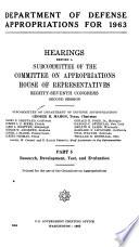Department of Defense Appropriations for 1963