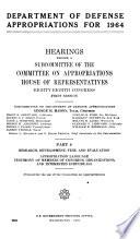 Department of Defense Appropriations for 1964