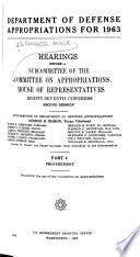 Department of Defense Appropriations for ...