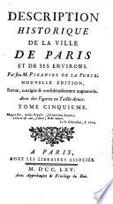 Description historique de la ville de Paris et de ses environs