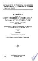 Developments in Technical Capabilities for Detecting and Identifying Nuclear Weapons Tests