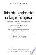 Dicionário complementar da lingua portuguesa