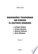 Dimensões temporais na poesia & outros ensaios