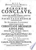 Dissertatio medica sistens ægrorum conclave, quam ... publicæ censuræ exponet C. F. Breitenbach. Praes. C. M. Adolphus