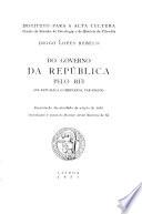 Do governo da república pelo rei