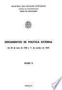 Documentos de política externa: De 20 de maio de 1968 a 11 de outubro de 1969