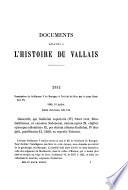 Documents relatifs à l'histoire du Vallais